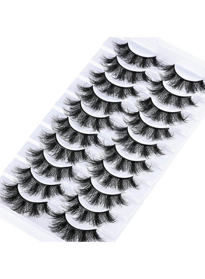 Fluffy Eyelashes 8D Faux Mink Lashes Natural Look Lash Short Fake False Eyelash 10 Pairs (Z02;1218Mm)