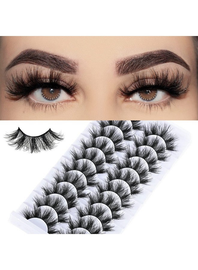 Fluffy Eyelashes 8D Faux Mink Lashes Natural Look Lash Short Fake False Eyelash 10 Pairs (Z02;1218Mm)