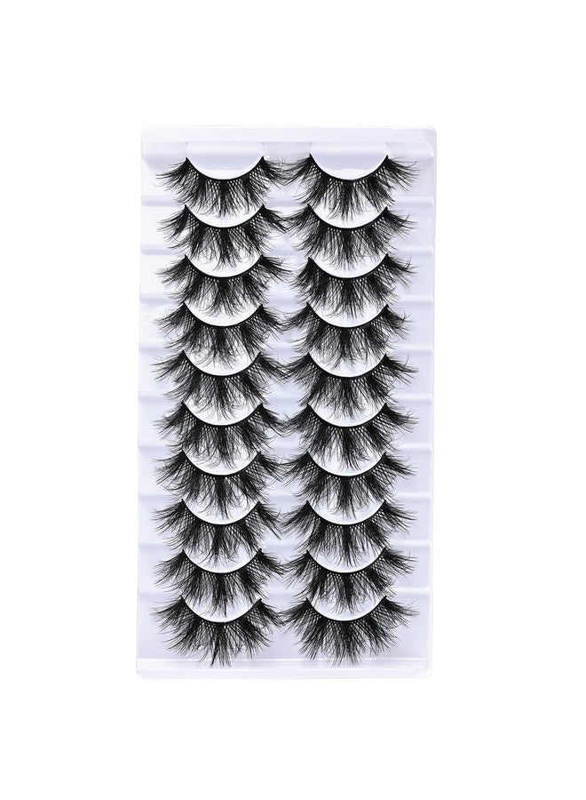 Fluffy Eyelashes 8D Faux Mink Lashes Natural Look Lash Short Fake False Eyelash 10 Pairs (Z02;1218Mm)