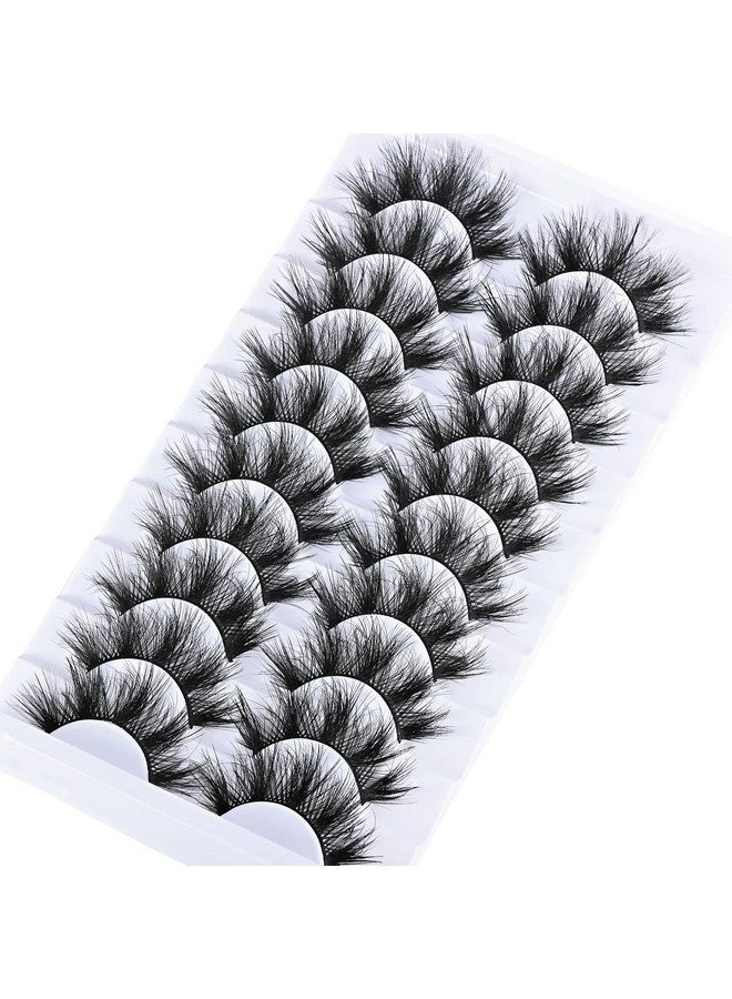 Fluffy Eyelashes 8D Faux Mink Lashes Natural Look Lash Short Fake False Eyelash 10 Pairs (Z02;1218Mm)