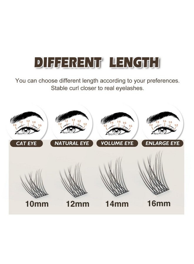 Lash Clusters Diy Eyelash Extension 80 Clusters Lashes 10Mm 12Mm 14Mm 16Mm Mix 3D Effect Eyelash Easy To Apply At Home 10Mm Cross