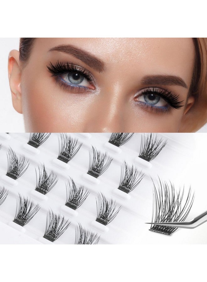 Lash Clusters Diy Eyelash Extension 80 Clusters Lashes 10Mm 12Mm 14Mm 16Mm Mix 3D Effect Eyelash Easy To Apply At Home 10Mm Cross