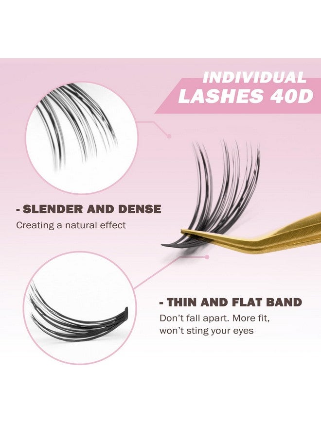 40D Lash Clusters 280Pcs Individual Lashes Extensions 816Mm Volume Cluster Lashes Mix Lengths 40 Roots C Curl 0.07Mm Thickness Eyelash Individual Cluster Lashes And Apply Under Your Lashes