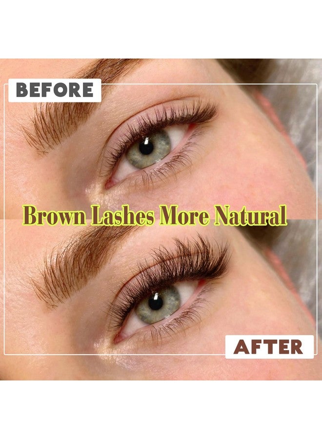 Brown Lashes False Lashes Natural Look Eyelashes Cat Eye Faux Mink Lashes With Clear Band Wispy Fake Eyelashes Lash Strips 8 Pairs