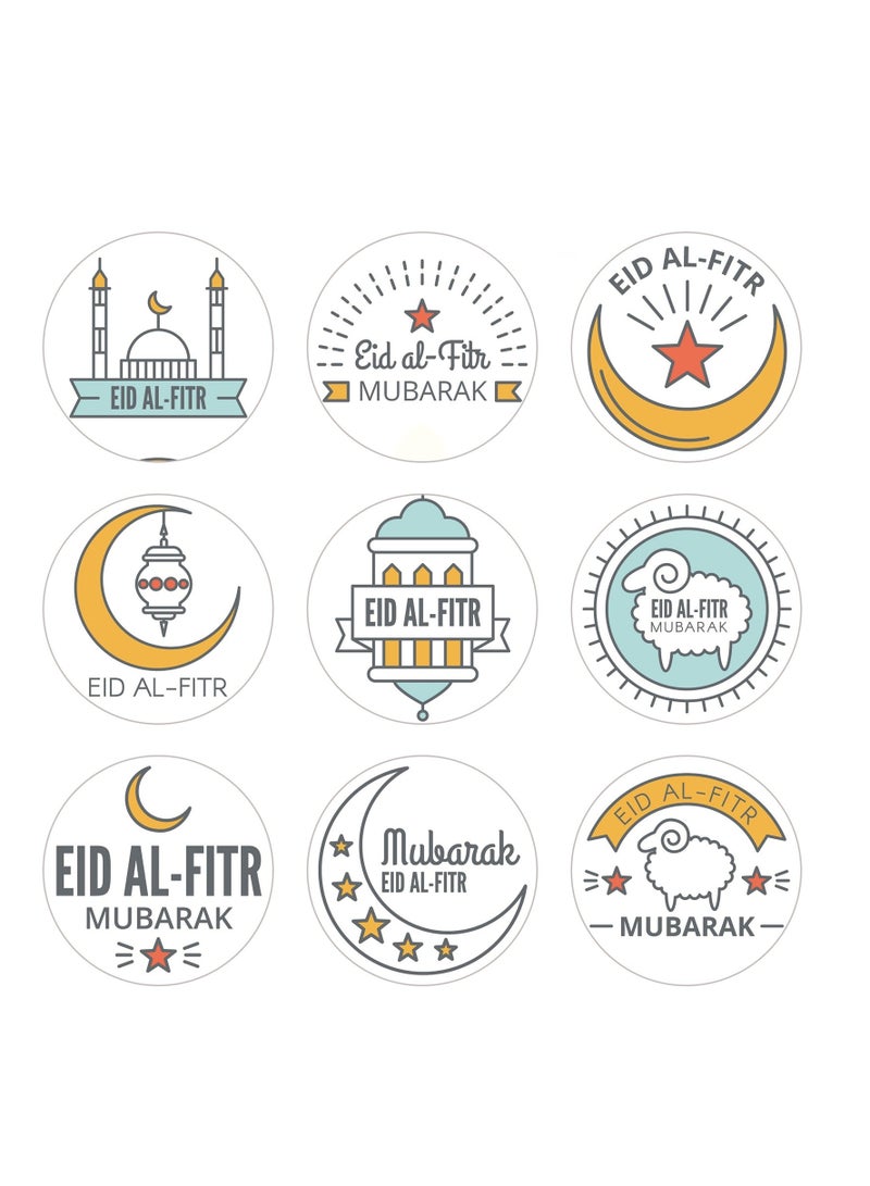 180 Pcs Eid Mubarak Stickers For Party Decorations Ramadan Sticker Kit Ramadan Kareem Labels For Eid Party Decorations
