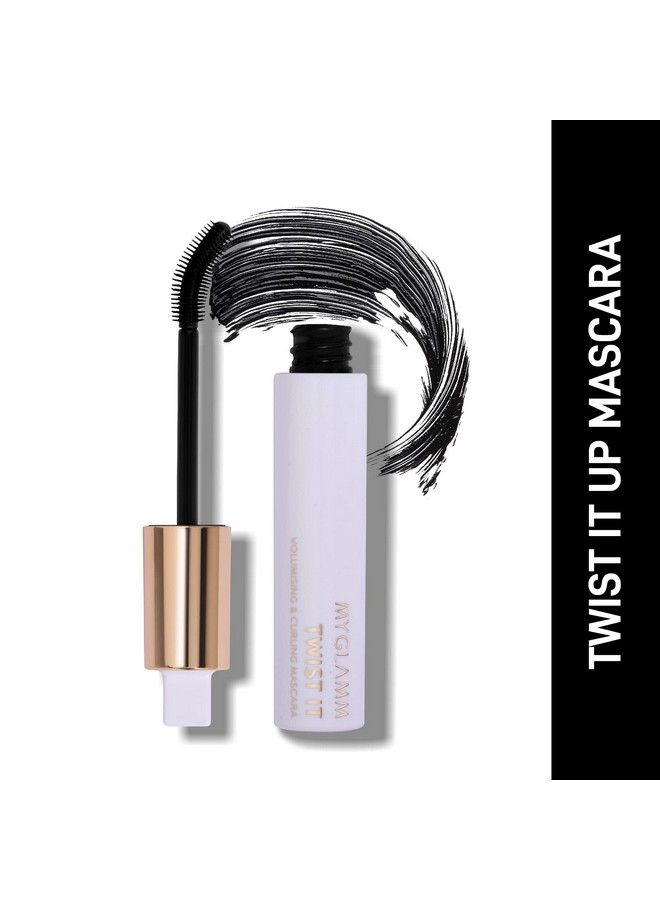 Twist It Up Mascarablack10Ml; Waterproof & Long Lasting; Volumising And Curling Mascara