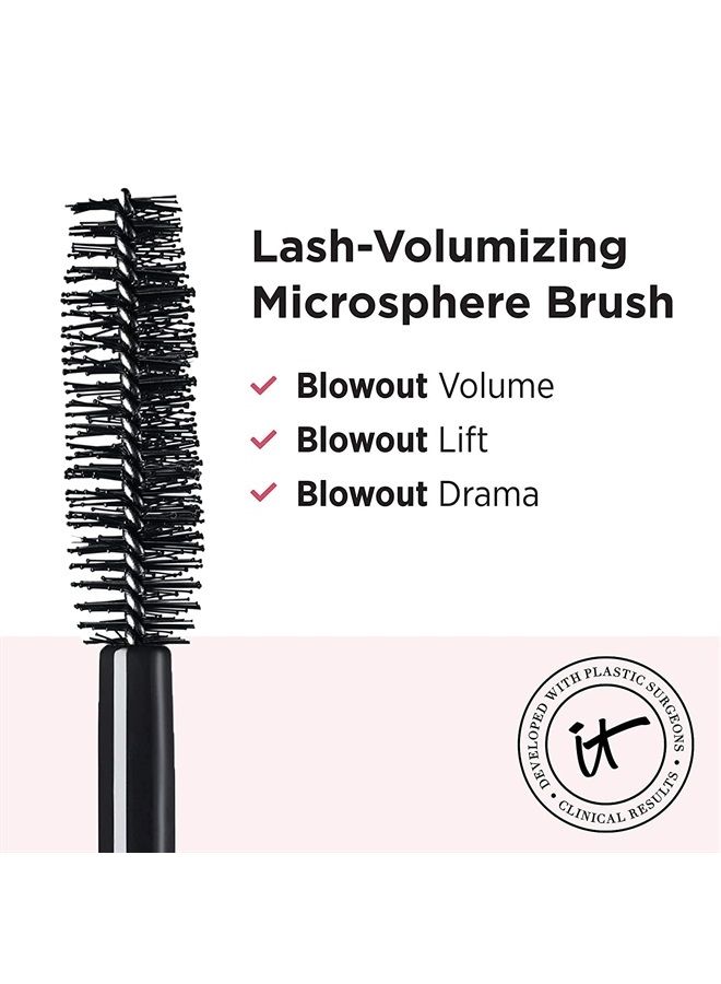 Lash Blowout Mascara, Black - Lifts, Volumizes & Separates Lashes - Unique Wand Developed with Drybar - Contains Biotin - 0.24 fl oz