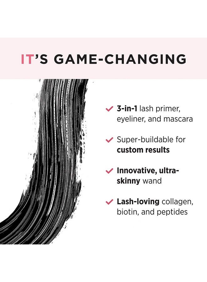 Tightline 3In1 Lash Primer, Eyeliner & Black Mascara Lengthens & Conditions Lashes Ultraskinny Wand Infused With Collagen, Biotin, Peptides & Antioxidants 0.12 Fl Oz