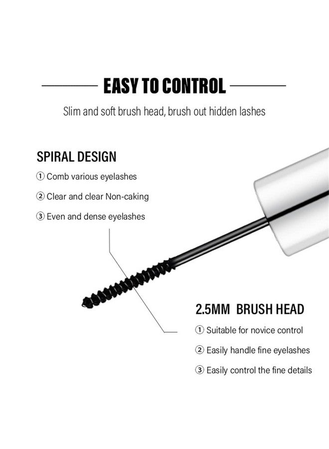 Honey Whisper 4D Mascara For Fine Short Eyelash Waterproof Extra Long Lash Eyelashesvoluminous Eyelashes Long Lasting Smudge Proof，Black (0.1 Fl. Oz)