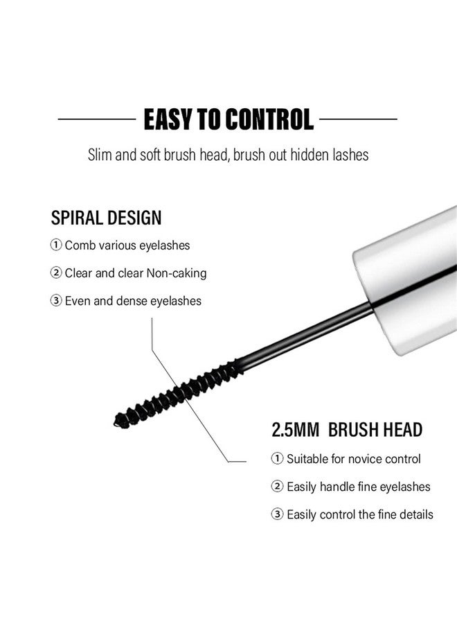 Waterproof Mascara For Fine Short Eyelash Washable Voluminous Eyelash Mascara Intense Lengthening Mascara For Women Black (0.1 Fl. Oz)