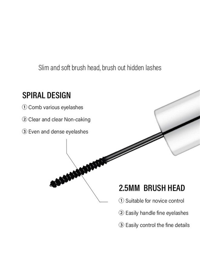 Small Brush For Fine Short Eyelash Waterproof Mascara Waterproof Extra Long Lash Eyelashesvoluminous Eyelashes Long Lasting Smudgeproof Black (1 Pcs)