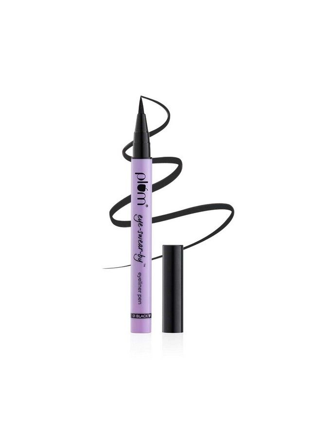 Eyeswearby Eyeliner Pen ; Flexible Felttip ; Smudgeproof ; 100% Vegan & Cruelty Free ; 01 Black (Eln4628)