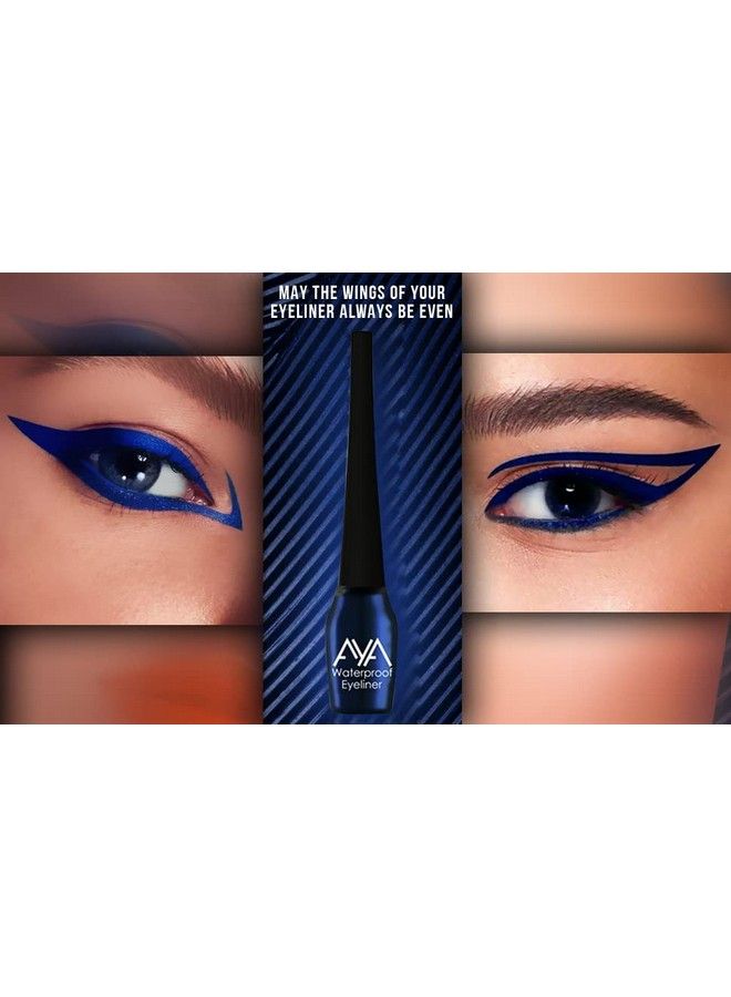 Waterproof & Long Lasting Eyeliner Set Of 6 (Black Blue Brown Green Silver Golden)