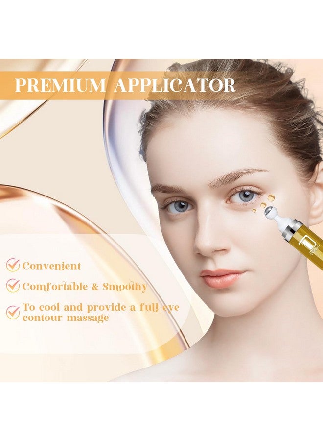 Retinol Eye Serum 360° Roller Retinol Eye Cream With Massage Ball Caffeine And Yeast Under Eye Roller Serum Anti Aging Eye Cream For Dark Circles Puffiness Bags Reduce Wrinkles Fine Lines