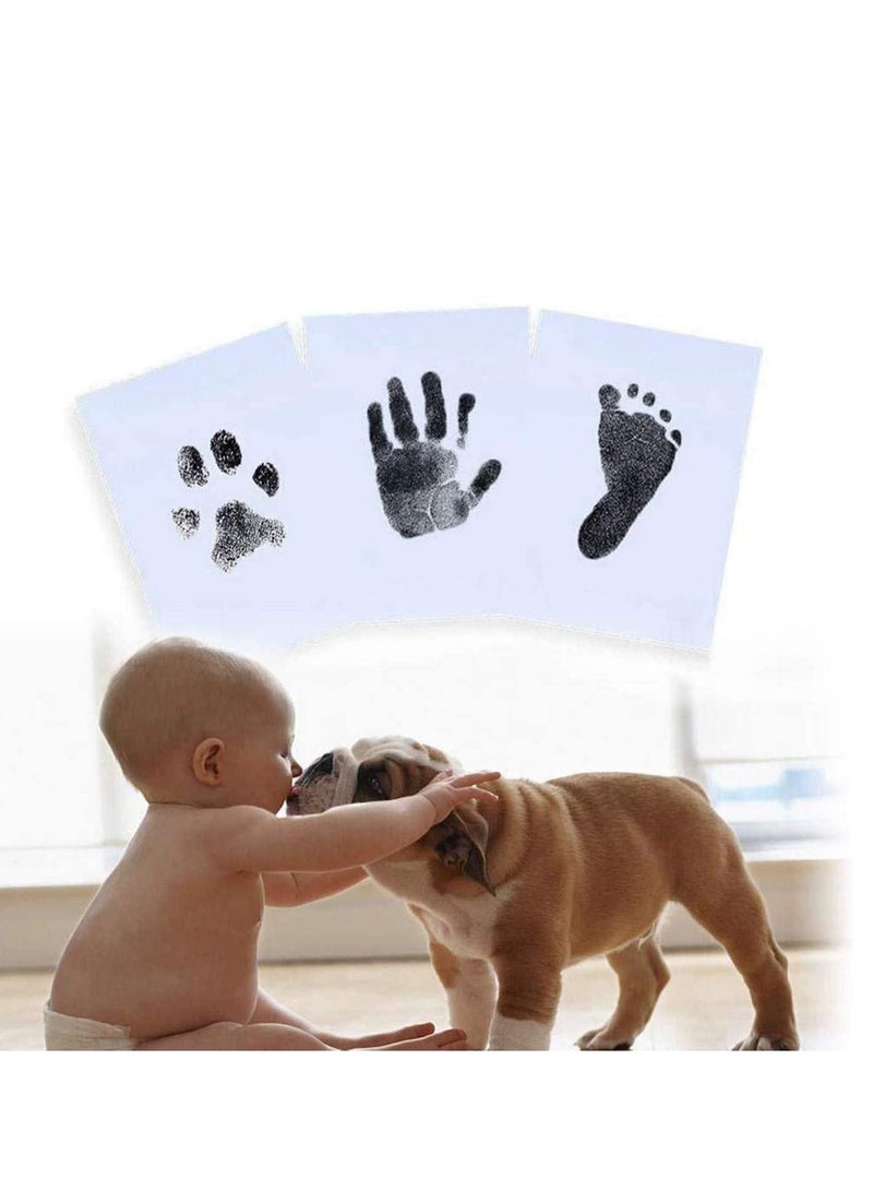 Baby Footprint Kit Inkless Hand  Safe Reusable Ink Pads Beautiful Handprint For Newborn Girls And Boys