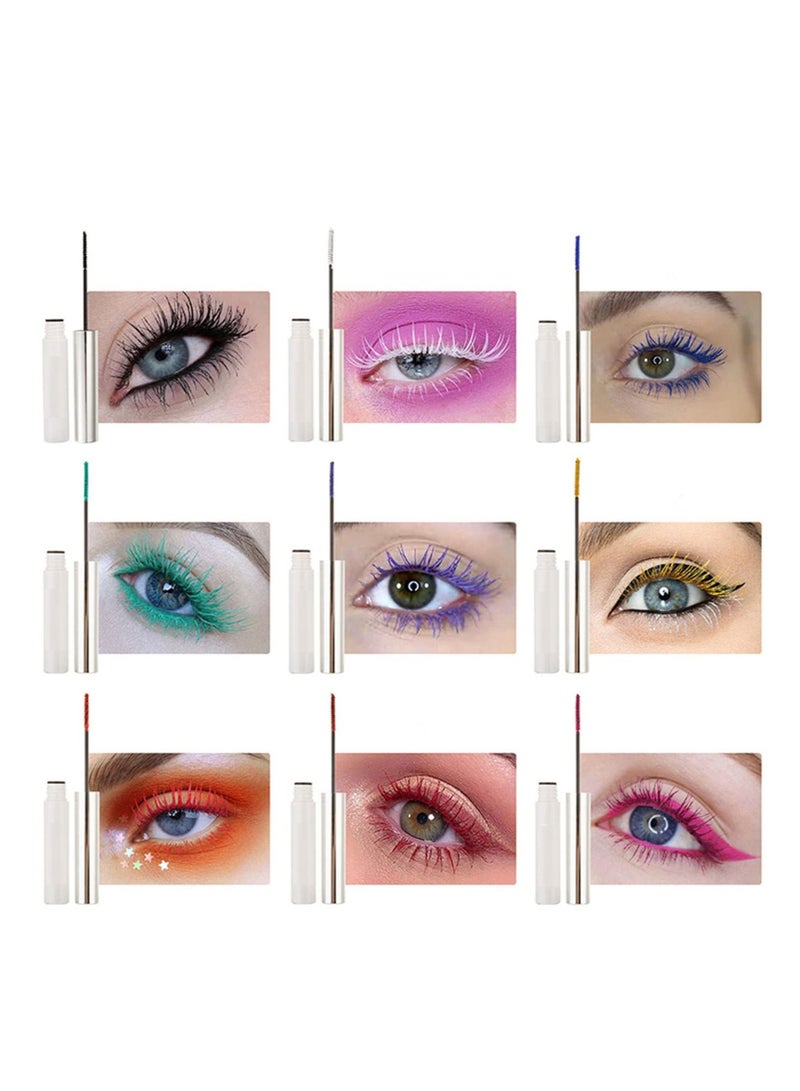 Colorful Waterproof Mascara for Eyelashes Set, Mascara for eyelashes Long lasting Fiber Lash Mascara for Women Eye Makeup