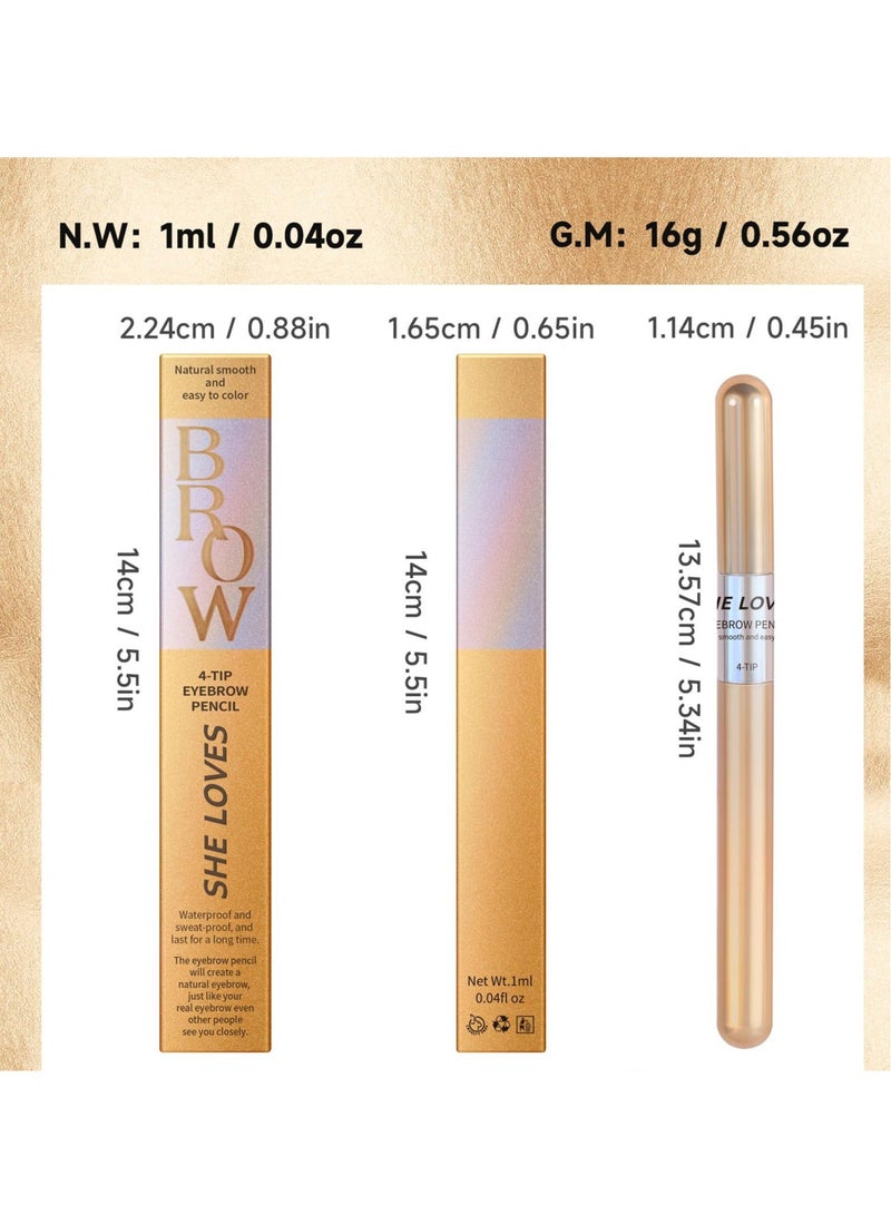 EXCEFORE Eyebrow Pencil, Micro blade pen for eyebrows, Water-Resistant, Creates Natural Looking Brows Effortlessly, Smudge-Proof Fine-Stroke Microblading Pencil (Black)