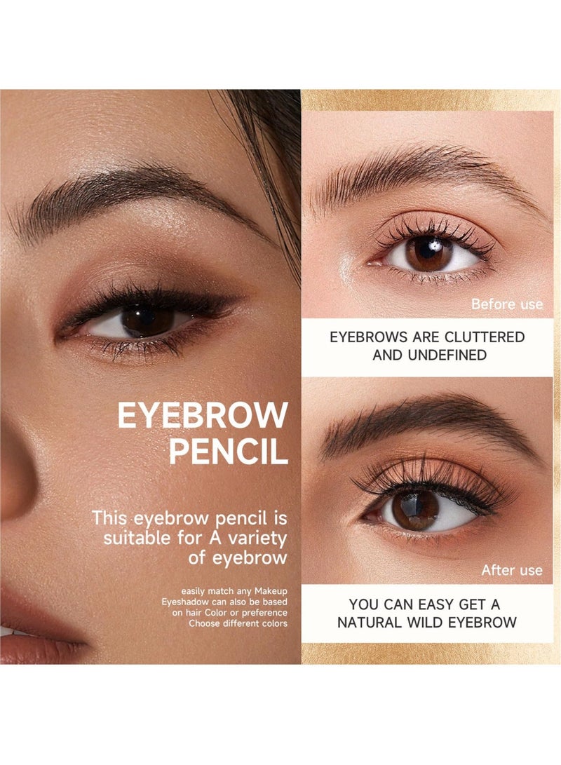 EXCEFORE Eyebrow Pencil, Micro blade pen for eyebrows, Water-Resistant, Creates Natural Looking Brows Effortlessly, Smudge-Proof Fine-Stroke Microblading Pencil (Black)