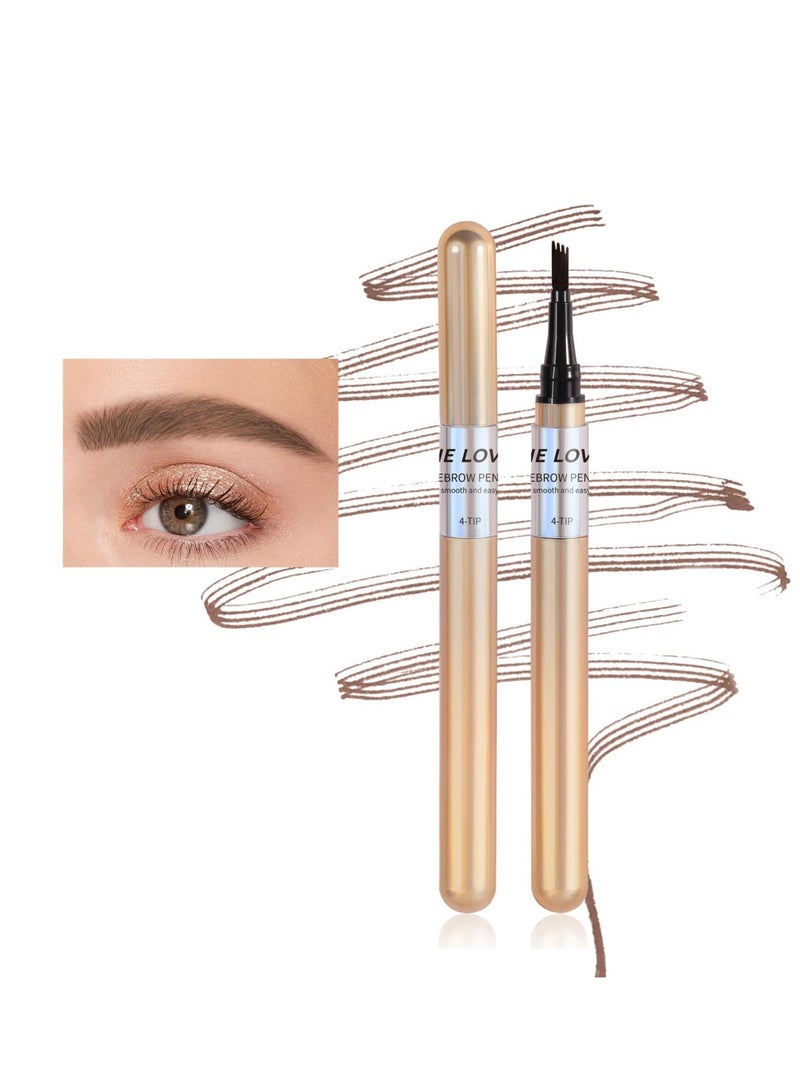 EXCEFORE Eyebrow Pencil, Micro blade pen for eyebrows, Water-Resistant, Creates Natural Looking Brows Effortlessly, Smudge-Proof Fine-Stroke Microblading Pencil (Black)