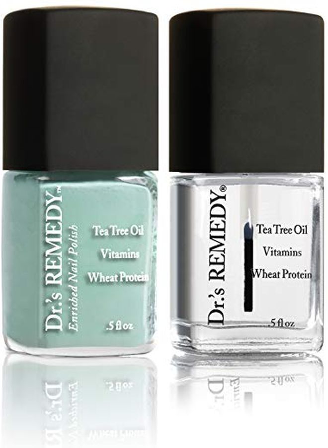 Enriched Nail Polish, Trusting Turquoise With Base Coat