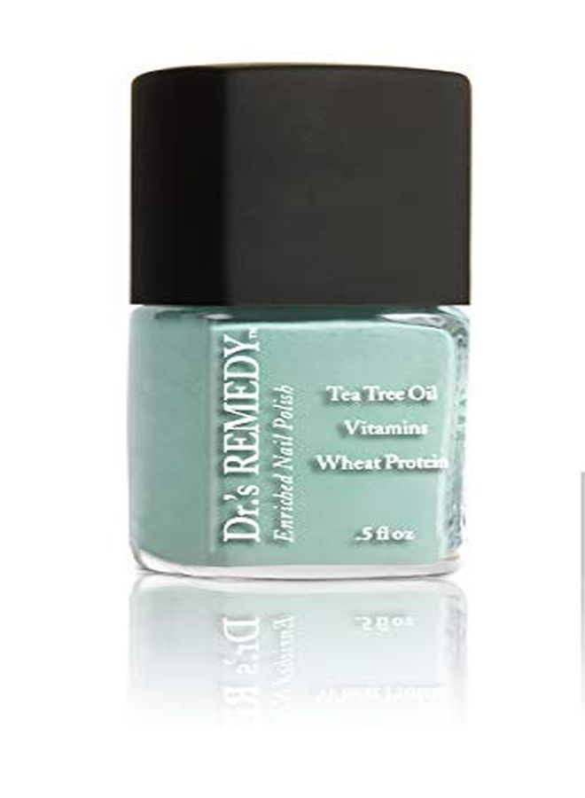 Enriched Nail Polish, Trusting Turquoise With Base Coat