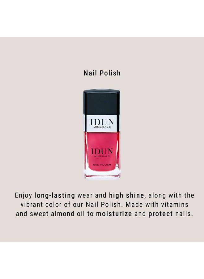 Cinnber Nail Polish Natural Mineral Chipresistant Keratin And Almond Oil Formula Cruelty Free 100% Vegan Nail Care Bordeaux Color 0.37 Fl Oz Bottle (I0108530)