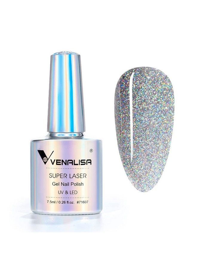 Venalisa Holographic Gel Nail Polishrainbow Glitter Effect Sparkling Colors Glossy Soak Off Nail Gel Collection Lamp Required For Nail Art Design