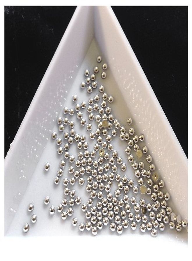 3D Nail Art Wheel Of 2Mm Round Hemisphere Pearls In 12 Colors Gold & Silver Studs Beads 2000 Pcs-Bh000418