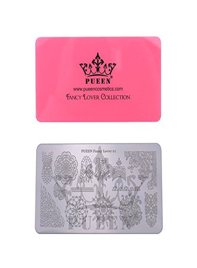Nail Art Stamping Plate - Fancy Lover 01-125X65Mm Unique Nailart Polish Stamping Manicure Image Plates Accessories Kit-Bh000555