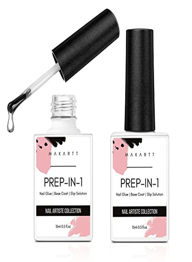 Uv Nail Glue Gel For Fake Nails(Curing Needed), 3 In 1 Super Strong Acrylic Nails Glue For Press On Nails Soak Off For Gel Nail Tips Brush On Nail Glue Gel Base Coat Slip Solution 15Ml 2Pcs