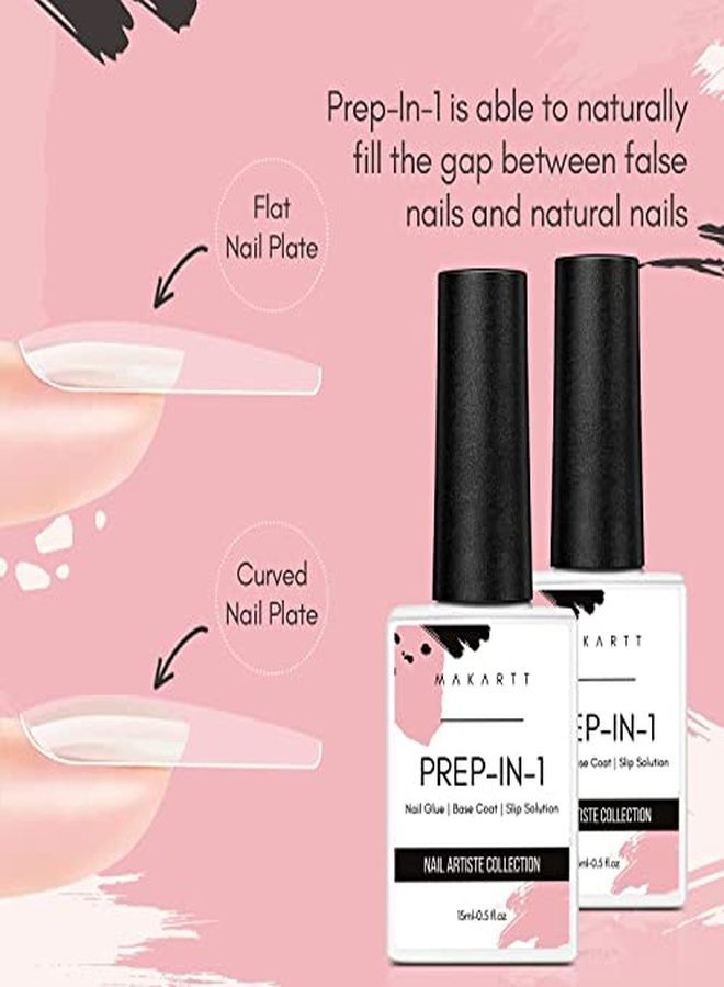 Uv Nail Glue Gel For Fake Nails(Curing Needed), 3 In 1 Super Strong Acrylic Nails Glue For Press On Nails Soak Off For Gel Nail Tips Brush On Nail Glue Gel Base Coat Slip Solution 15Ml 2Pcs