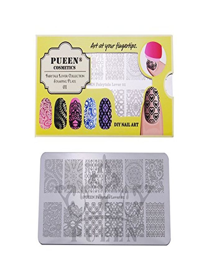 Nail Art Stamping Plate - Fairytale Lover 01-125X65Mm Unique Nailart Polish Stamping Manicure Image Plates Accessories Kit-Bh000557