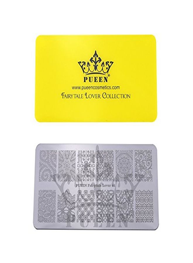Nail Art Stamping Plate - Fairytale Lover 01-125X65Mm Unique Nailart Polish Stamping Manicure Image Plates Accessories Kit-Bh000557