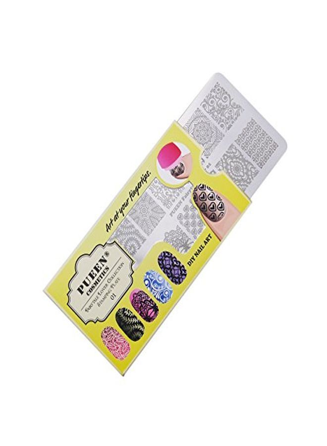 Nail Art Stamping Plate - Fairytale Lover 01-125X65Mm Unique Nailart Polish Stamping Manicure Image Plates Accessories Kit-Bh000557