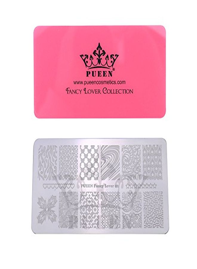 Nail Art Stamping Plate - Fancy Lover 02-125X65Mm Unique Nailart Polish Stamping Manicure Image Plates Accessories Kit Bh000664