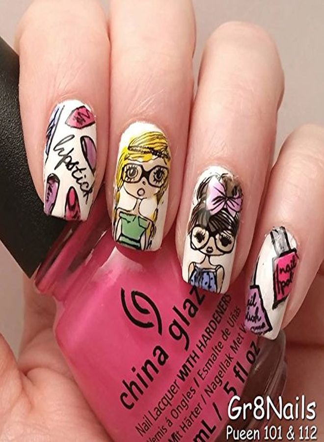 Nail Art Stamp Collection Set 24M  Make Your Day  Newest Unique Set Of 24 Nailart Polish Stamping Manicure Image Plates Accessories Kit (Totaling 144 Images) With Bonus Storage Casebh000510
