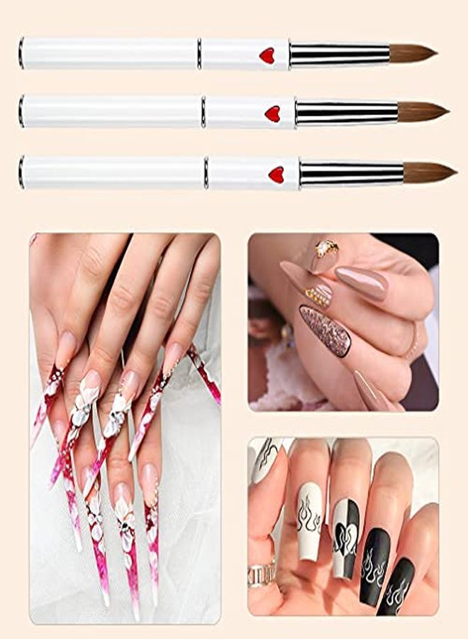 100% Kolinsky Acrylic Nail Brush Professional Nail Brushes For Nail Art Nail Brushes For Acrylic Application Size 16