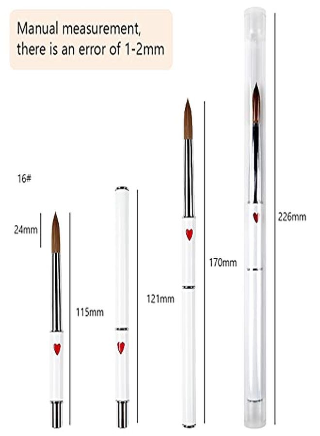 100% Kolinsky Acrylic Nail Brush Professional Nail Brushes For Nail Art Nail Brushes For Acrylic Application Size 16