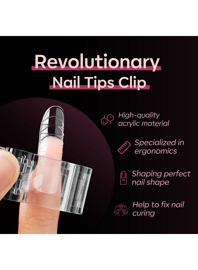 Poly Nail Gel 10Pcs Nail Tips Clip For Quick Building Extension Nail Plastic Finger Extension Builder For Diy Manicure Nail Art