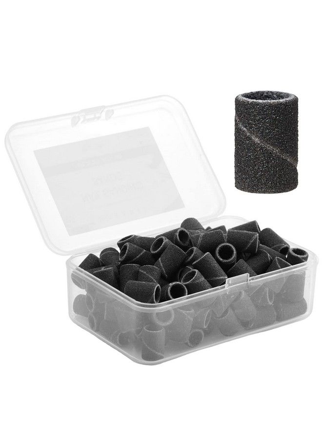 Sanding Bands For Nail Drill 100 Pcs 240 Fine Grits Nail File Sanding Bands For Drill Bits Nail Prep Smooth Polish Upgrade Thicker Durable Sanding Drill Bit For Acrylic Nails Gel Black