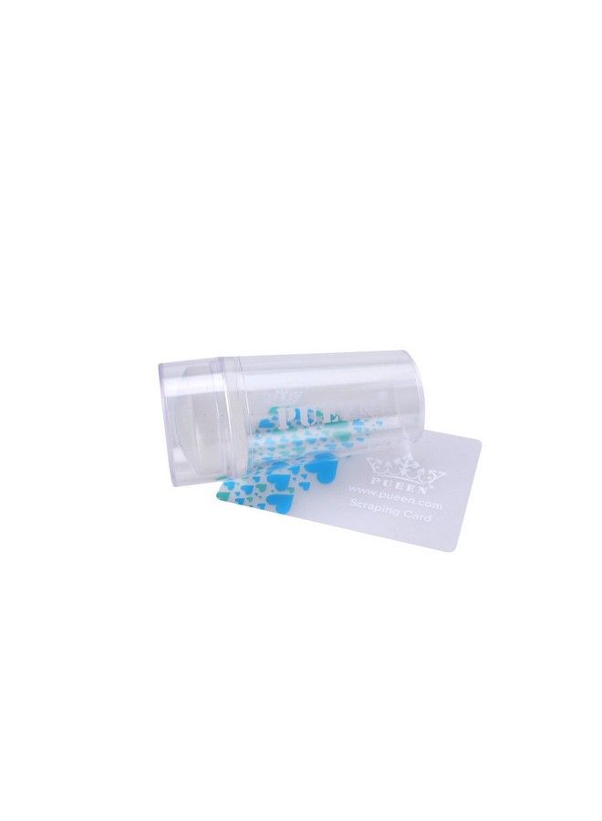 Nail Art Clear Seethru Transparent Soft Stamper And Scraper Set Stamping Tools Bh000696