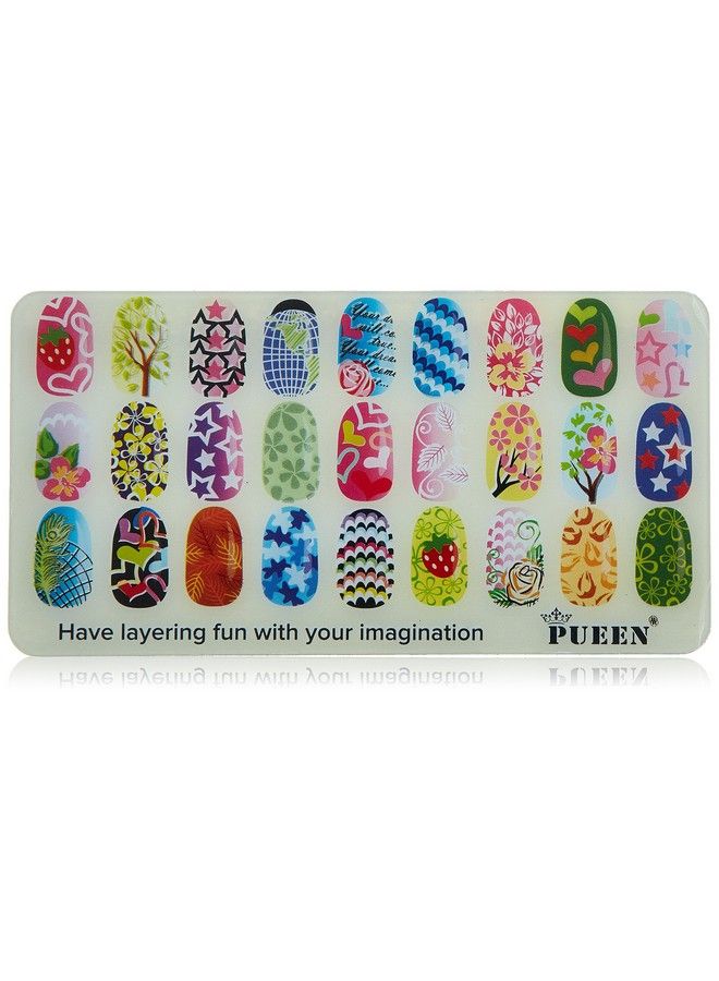 Nail Art Stamping Plate Double Fun 01 Layering Collection 125X65Mm Unique Nailart Polish Stamping Manicure Image Plates Accessories Kit Bh000724