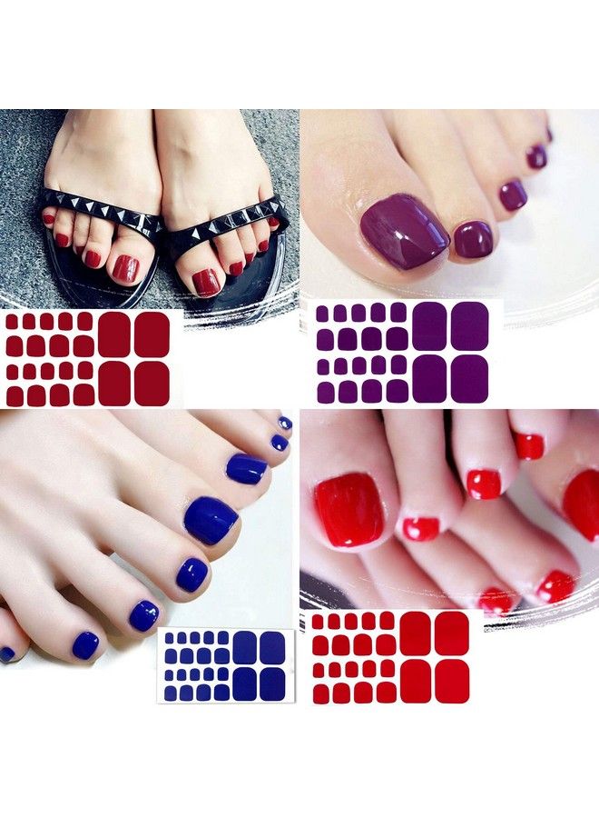 20 Sheets Toe Nail Polish Strips Nail Art Stickers Decals For Girls Women With 1 Pc Nail File Nail Polish Stickers Full Wraps Set