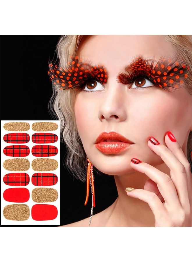 24 Sheets Nail Polish Strips Wraps With Nail File Selfadhesive Nail Stickers Gel Nail Strips For Women Girls