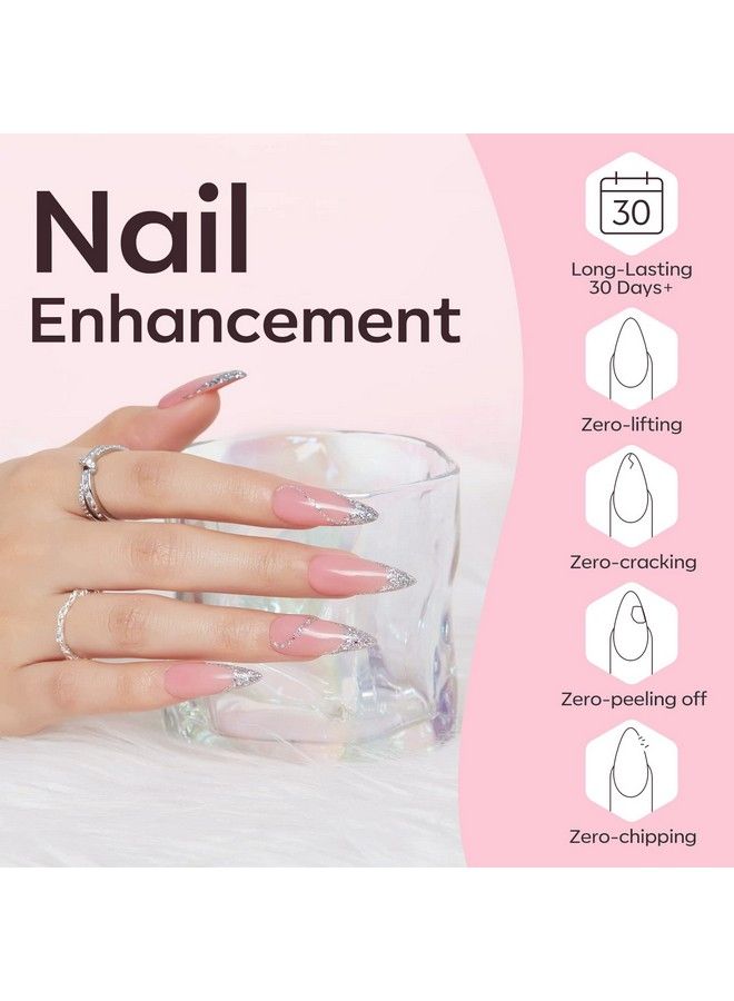 Builder Nail Gel Set 6 Colors Gel Builder 8In1 Jelly Nude Pink Hard Gel Builder Nail Strengthener Extension Gel Color Base Gel Rhinestone Nail Tips Glue Gel In A Bottle Gifts For Women