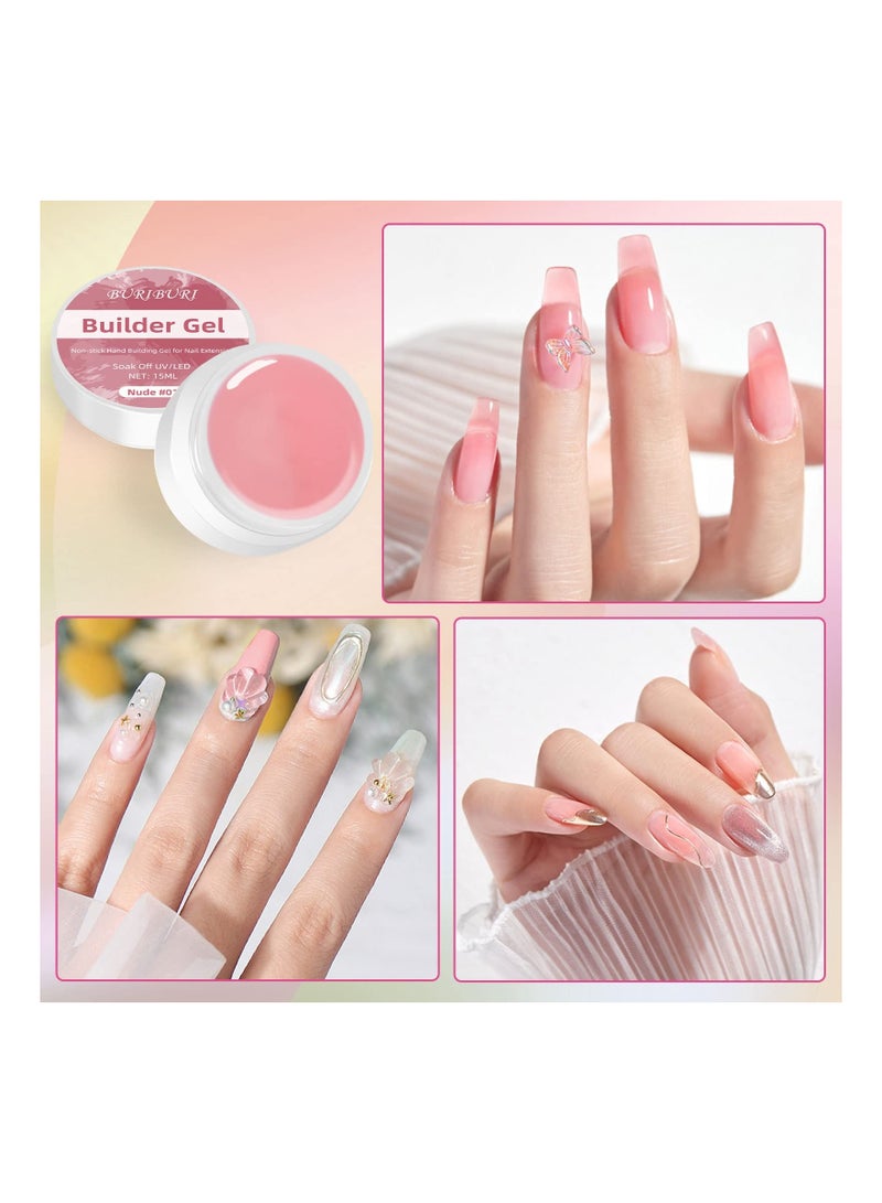 Solid Sculpture Builder Gel for Nails, SYOSI Nail Sculpting Gel, Non-Sticky Hand Upgrade Hard Extension 3d sculpting gel Art Design Salon Art(Nude Color)