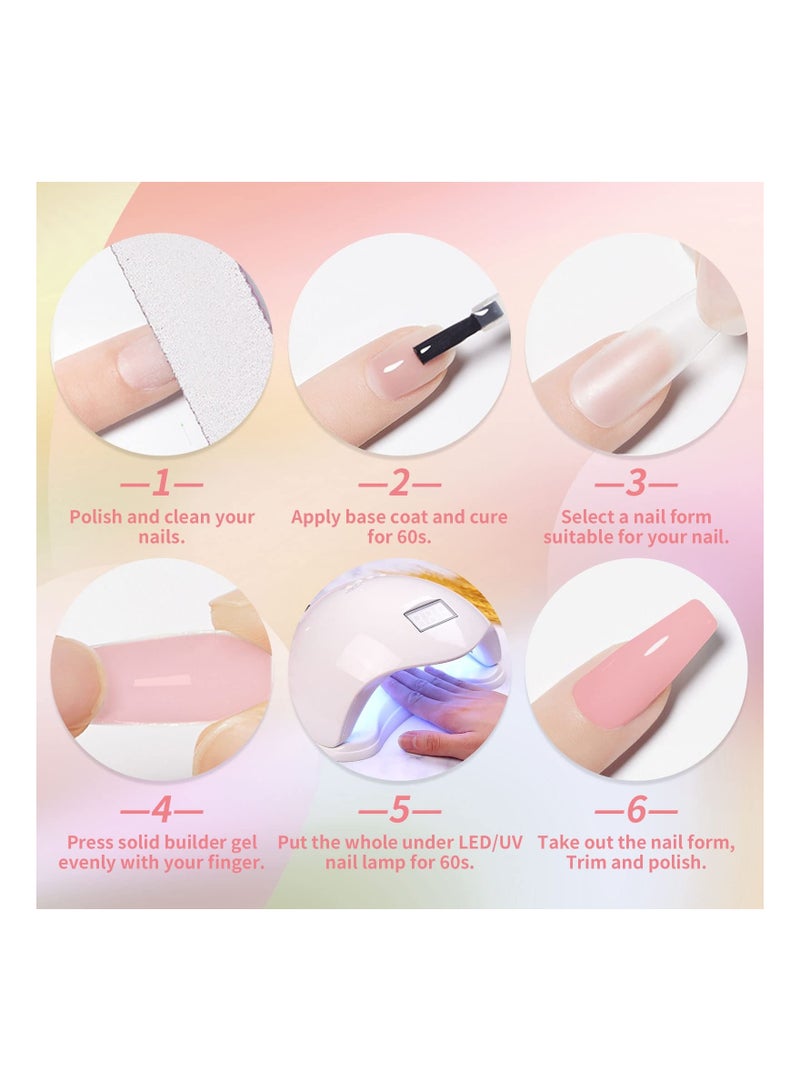 Solid Sculpture Builder Gel for Nails, SYOSI Nail Sculpting Gel, Non-Sticky Hand Upgrade Hard Extension 3d sculpting gel Art Design Salon Art(Nude Color)