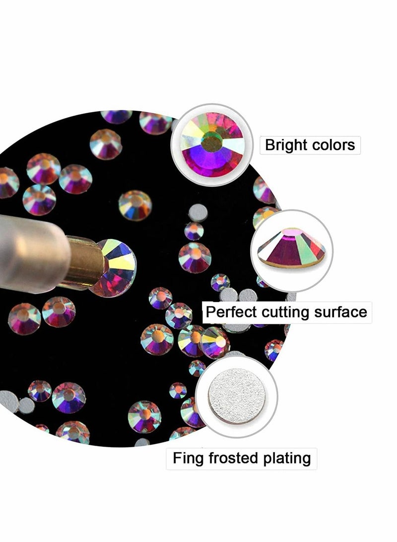 120 Pcs Multi Shapes Glass Crystal AB Rhinestones For Nail Art Craft