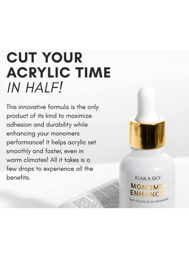 Monomer Enhancer Increases Monomer Efficiency And Speeds Dry Time For Fast Setting Acrylic 1.7 Fl Oz