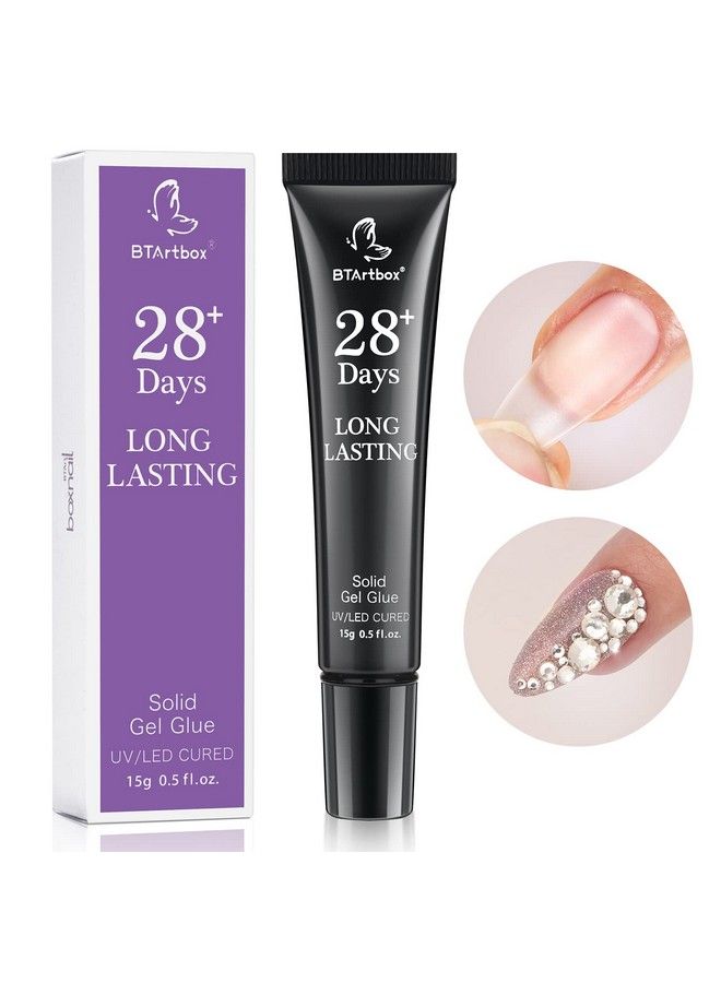 Solid Nail Gel 15G Gel Nail For Acrylic Nails Upgrade 3 In 1 Nail Gel For Fake Nails Super Strong Gel Cured Needed Easy To Use And 28 Days+ Long Last